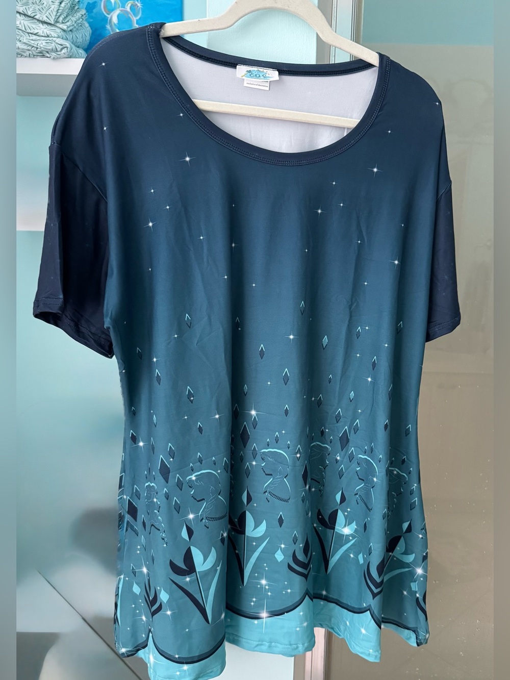 Enchanted Dress Shop Frozen Arendelle Elsa Anna Tunic Top XL NWOT Disney
